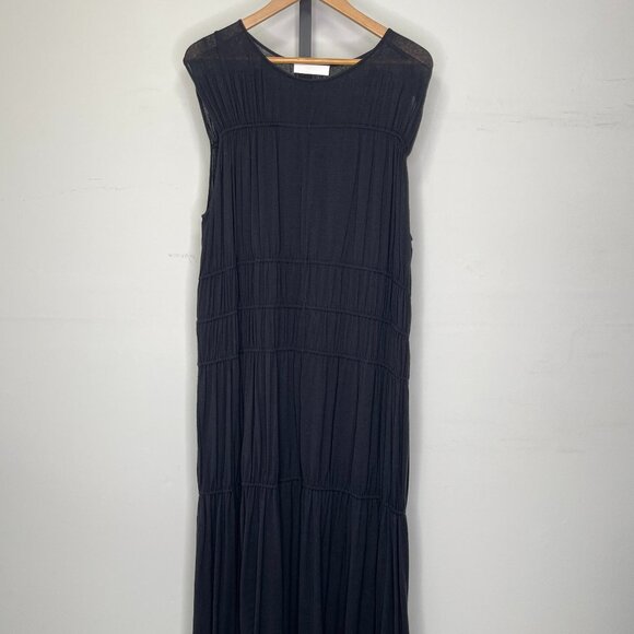Merlette Dresses & Skirts - Merlette Women's Black Lightweight Cotton Sleeveless Tiered Maxi Dress Size M